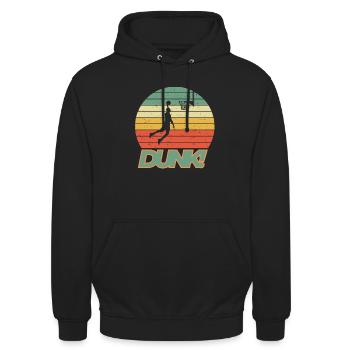 Basketball - Unisex Hoodie - Schwarz - Vorne - Alina (178cm) & Michal (187cm)