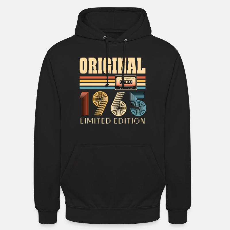 60e anniversaire 60 ans original 1965 - Sweat-shirt à capuche unisexe - noir