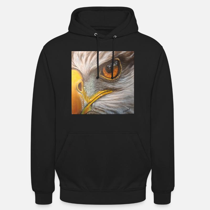Œil d’aigle - Sweat-shirt à capuche unisexe - noir