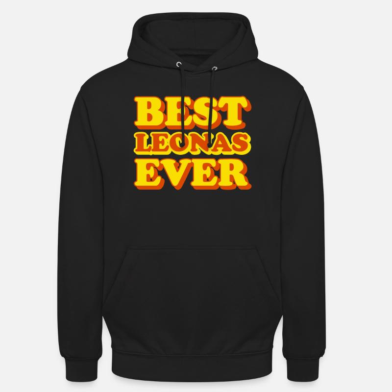Leona's First Name Funny Gift - Unisex Hoodie - black