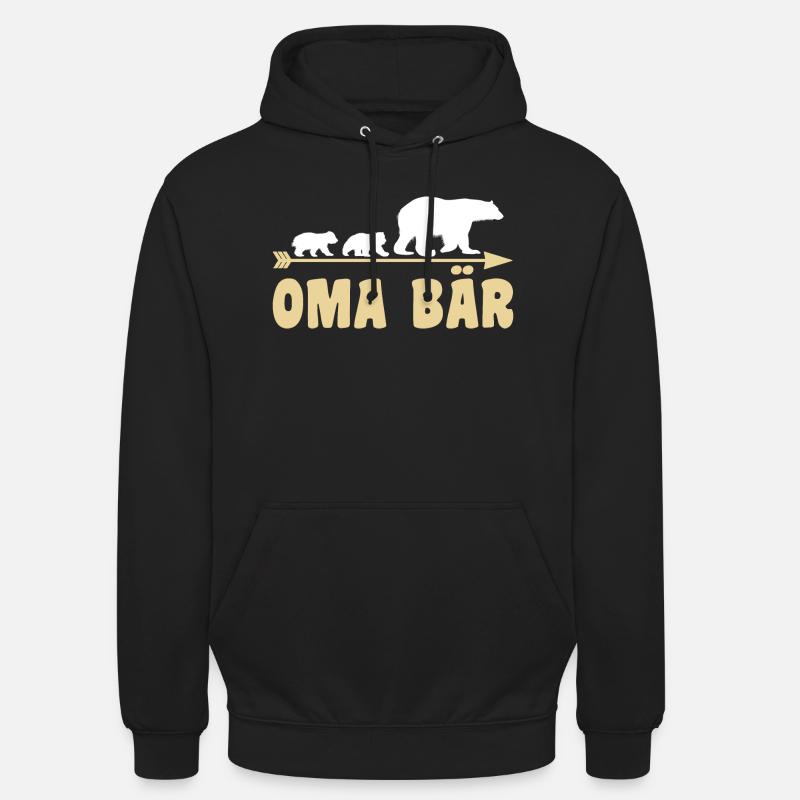 Großmutter Oma Bär - Unisex Hoodie - Schwarz