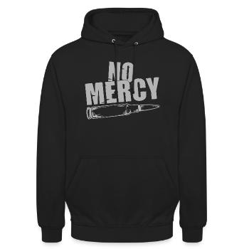 No Mercy Patrone grey - Unisex Hoodie - Schwarz - Vorne - Alina (178cm) & Michal (187cm)