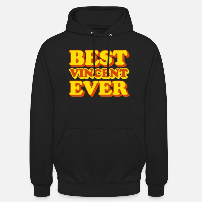 Lustiges Geschenk mit Vornamen Vincent - Luvtröja unisex - svart