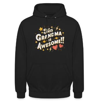 eye-catching and cool design for the best grandma - Unisex Hoodie - black - Front - Alina (178cm) & Michal (187cm)
