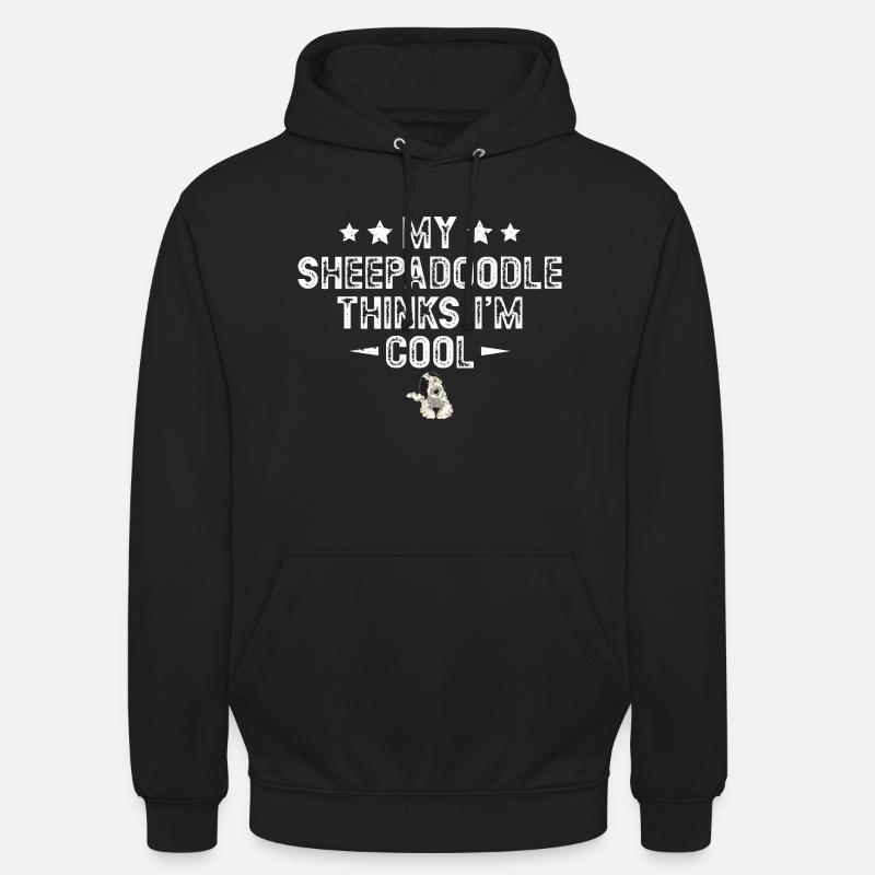 Sheepadoodle Doodle Hund - Unisex Hoodie - Schwarz