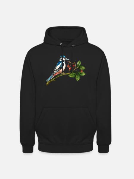 Bunter Vogel - Unisex Hoodie - Schwarz