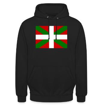 Pays basque - Sweat-shirt à capuche unisexe - noir - Devant - Alina (178cm) & Michal (187cm)
