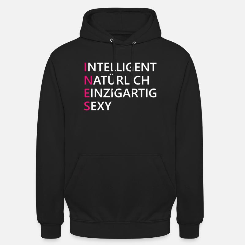 Ines Name Geschenk - Unisex Hoodie - Schwarz