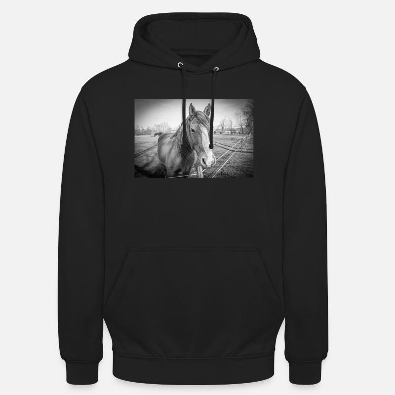 le cheval - Sweat-shirt à capuche unisexe - noir