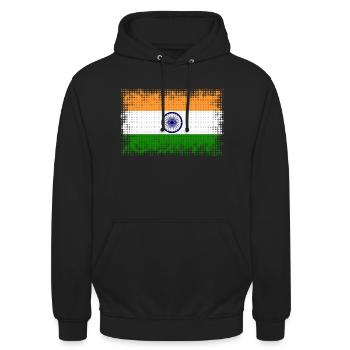India - Unisex Hoodie - black - Front - Alina (178cm) & Michal (187cm)