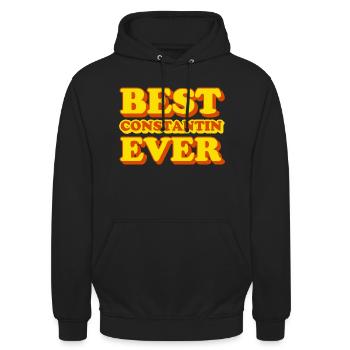 Constantin Vorname lustiges Geschenk - Unisex Hoodie - Schwarz - Vorne - Alina (178cm) & Michal (187cm)