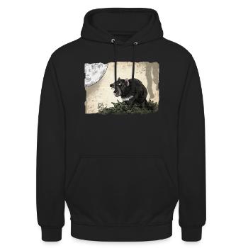Taz der tasmanische Teufel ~ Kritzeltoon #24 - Unisex Hoodie - Schwarz - Vorne - Alina (178cm) & Michal (187cm)