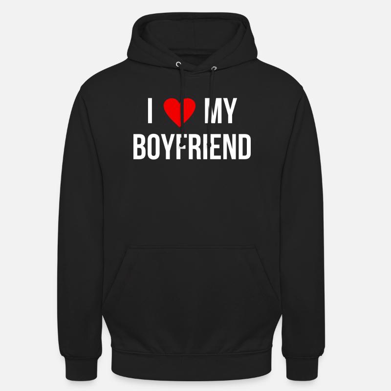 J’aime mon copain - Sweat-shirt à capuche unisexe - noir