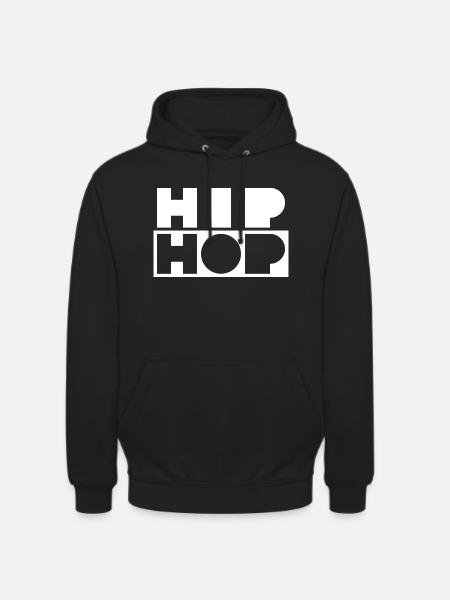 Hip Hop mutiges Logo-Design - Unisex Hoodie - Schwarz