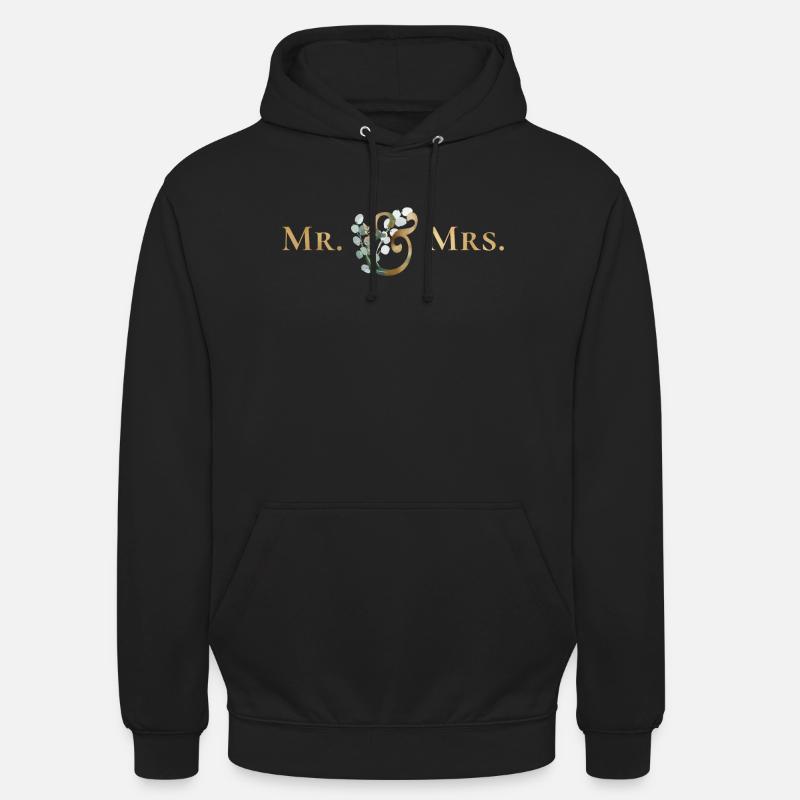 M. & Mme Eucalyptus personnalisable - Sweat-shirt à capuche unisexe - noir