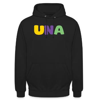 Name - Una - Unisex Hoodie - black - Front - Alina (178cm) & Michal (187cm)