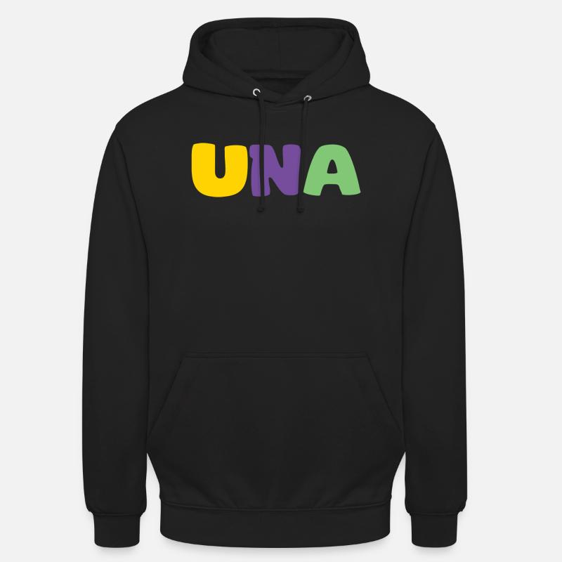 Nom - Una - Sweat-shirt à capuche unisexe - noir