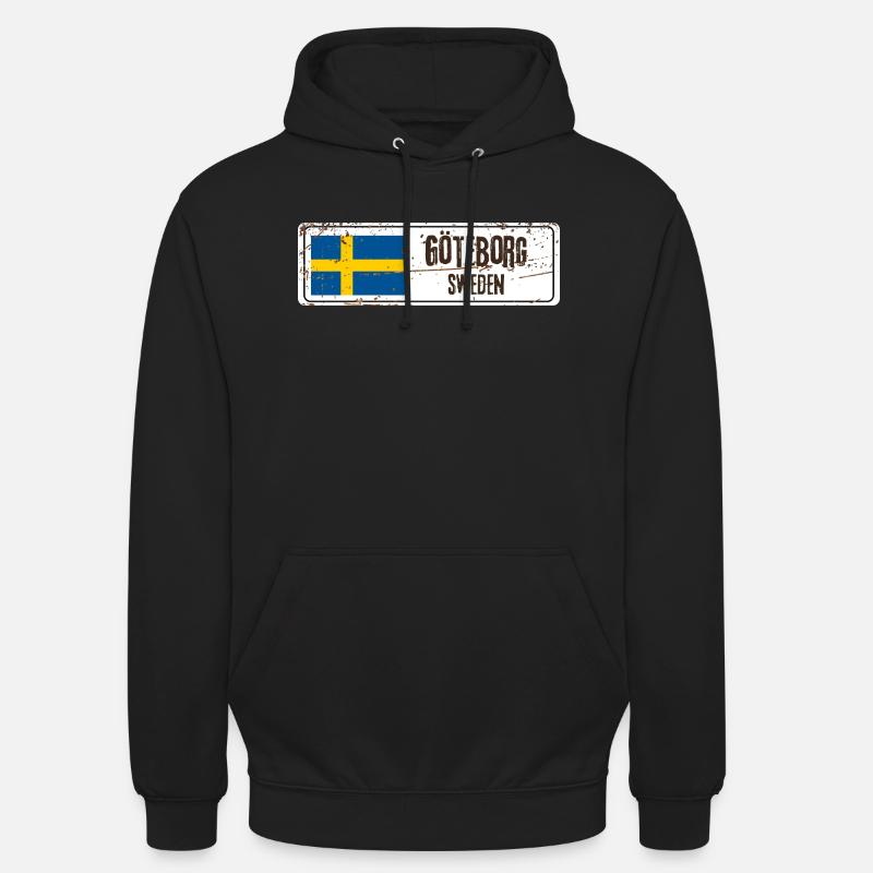 Göteborg Suède Drapeau - Sweat-shirt à capuche unisexe - noir
