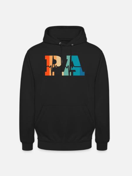 Heartbeat retro physician assistant - Unisex Hoodie - black