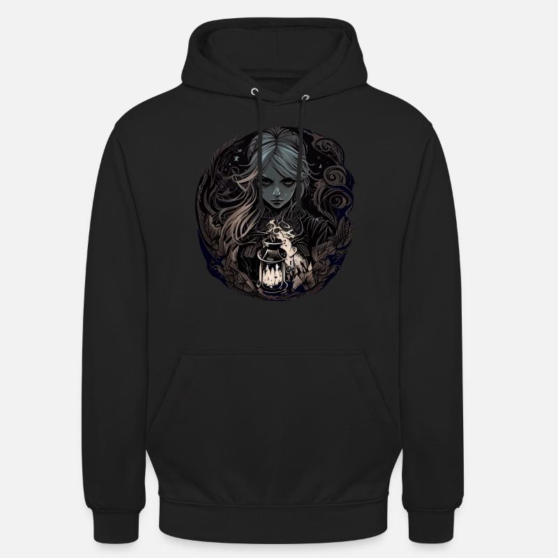 Sombre Belle Sorcière / Wicca - Sweat-shirt à capuche unisexe - noir