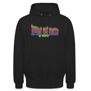 musik music - Unisex Hoodie - Schwarz - Vorne - Alina (178cm) & Michal (187cm)