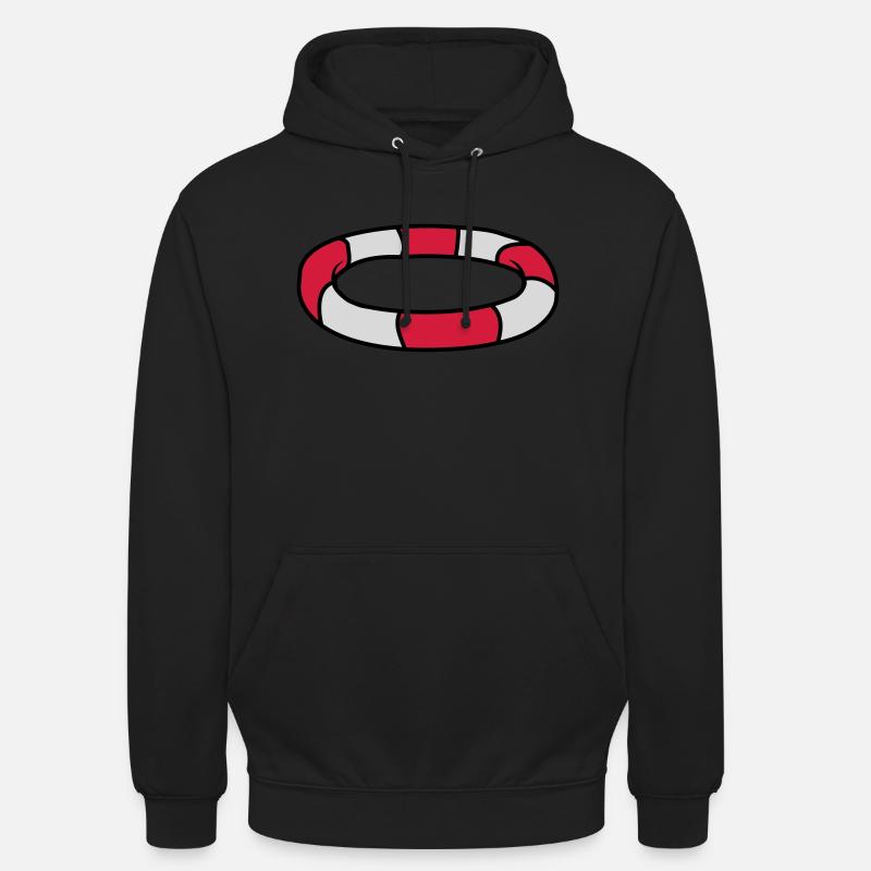 Conception du logo Lifebuoy - Sweat-shirt à capuche unisexe - noir
