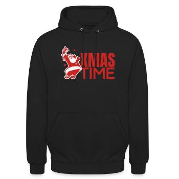 Santa Claus - Xmas Time - Unisex Hoodie - black - Front - Alina (178cm) & Michal (187cm)