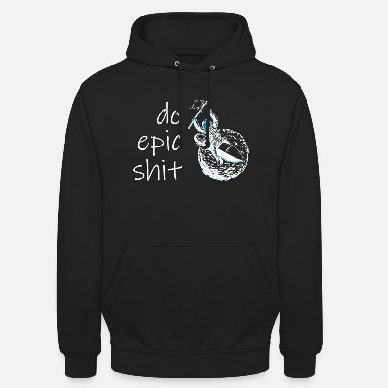 Fusée astronaute Epic Cheer - Sweat-shirt à capuche unisexe - noir