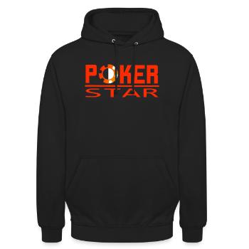 star du poker - Sweat-shirt à capuche unisexe - noir - Devant - Alina (178cm) & Michal (187cm)
