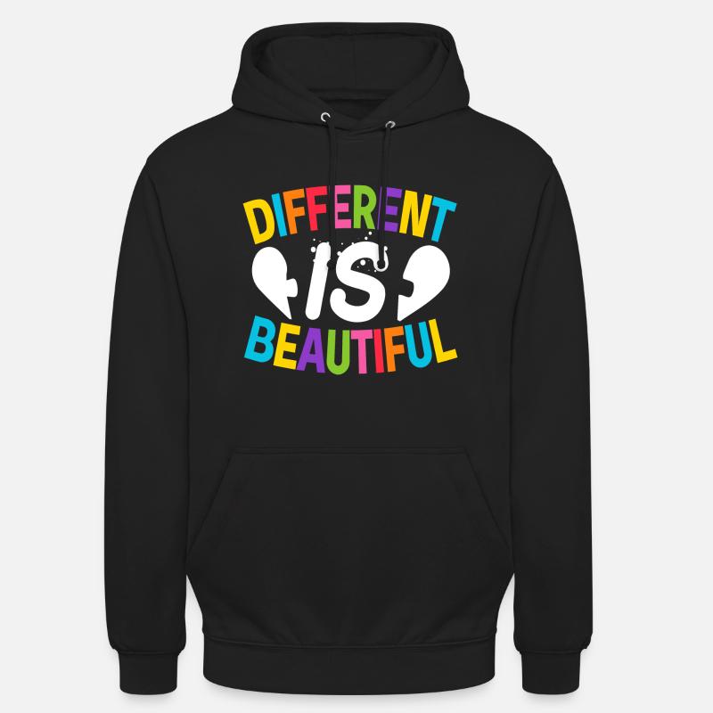 Différent est beau - Sweat-shirt à capuche unisexe - noir