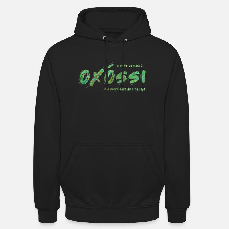 Oxóssi - Sweat-shirt à capuche unisexe - noir
