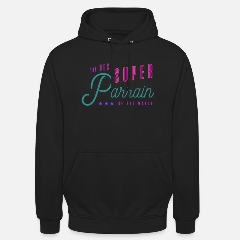 superparrain - Sweat-shirt à capuche unisexe - noir