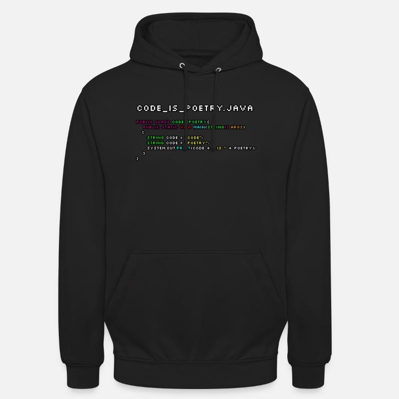 Code ist poetry.java - Unisex Hoodie - Schwarz