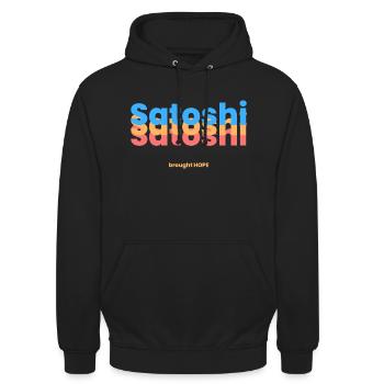 Satoshi 3 - Unisex Hoodie - Schwarz - Vorne - Alina (178cm) & Michal (187cm)