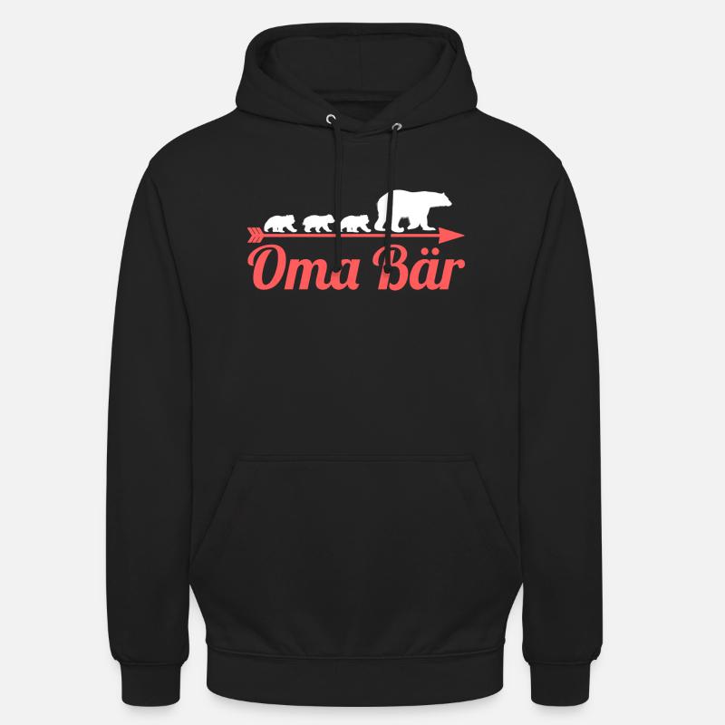 Großmutter Oma Bär - Unisex Hoodie - Schwarz