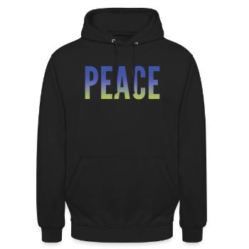 Peace - Unisex Hoodie - Schwarz - Vorne - Alina (178cm) & Michal (187cm)