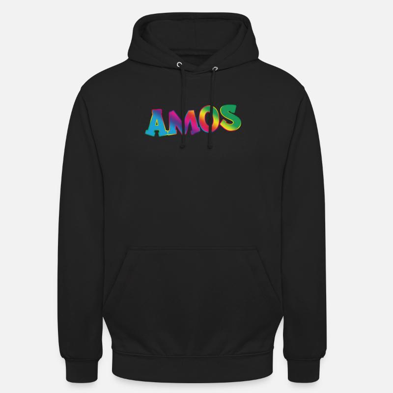 Amos - Sweat-shirt à capuche unisexe - noir
