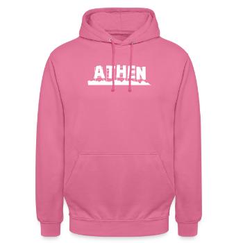 Athens - Unisex Hoodie - pink - Front - Alina (178cm) & Michal (187cm)
