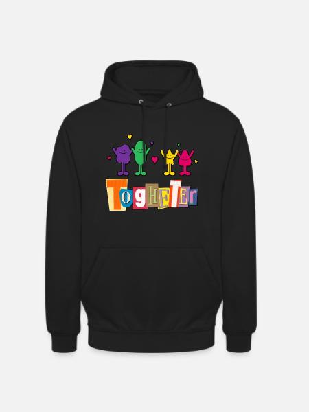 Ensemble - Sweat-shirt à capuche unisexe - noir