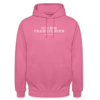 ICH BIN FRANKFURTER - Unisex Hoodie - Pink - Vorne - Alina (178cm) & Michal (187cm)