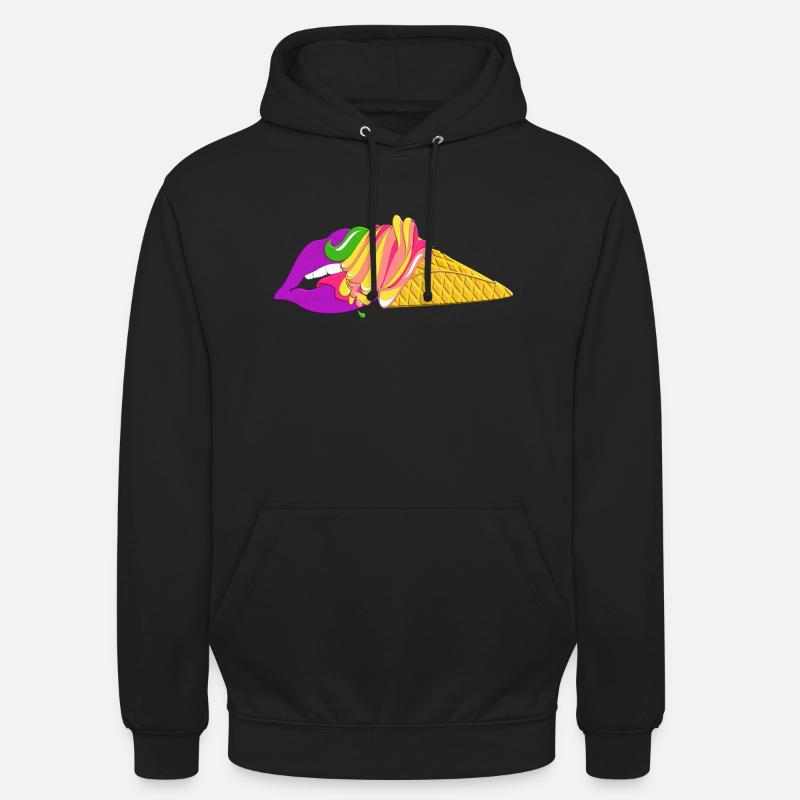Soft Eis Schlecken Süßigkeit Sommer Lecker - Unisex Hoodie - Schwarz
