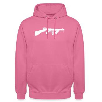Thompson 45 ACP Maschinenpistole - Waffen - Unisex Hoodie - Pink - Vorne - Alina (178cm) & Michal (187cm)