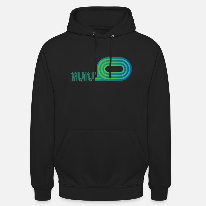 Piste de course à pied vert horicontal - Sweat-shirt à capuche unisexe - noir