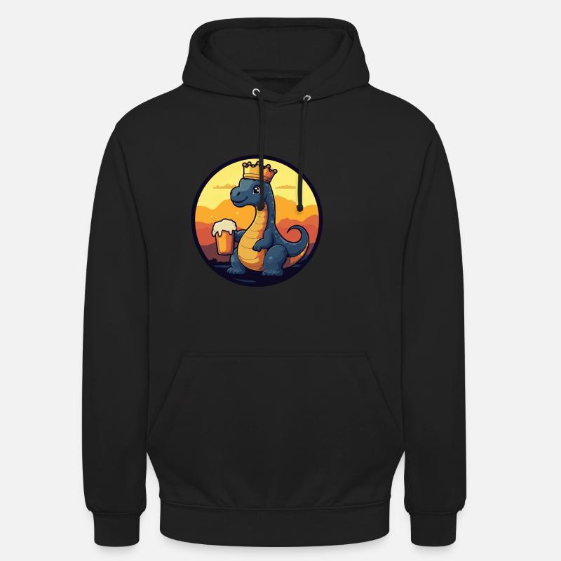 Bière de dinosaure brontosaure - Sweat-shirt à capuche unisexe - noir