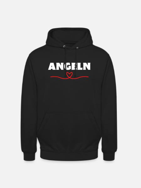 Angeln - Unisex Hoodie - Schwarz