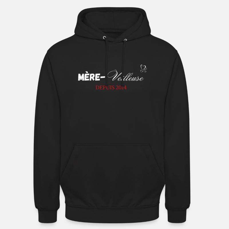 Mère veilleuse depuis 2014 - Sweat-shirt à capuche unisexe - noir
