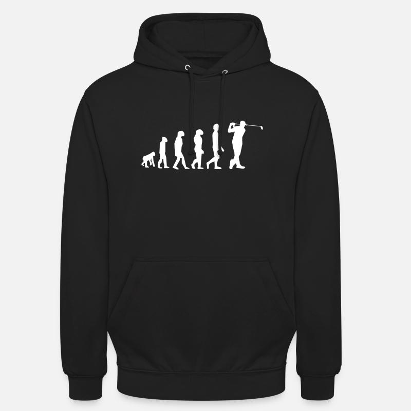 Golf Golfer Evolution - Unisex Hoodie - Schwarz