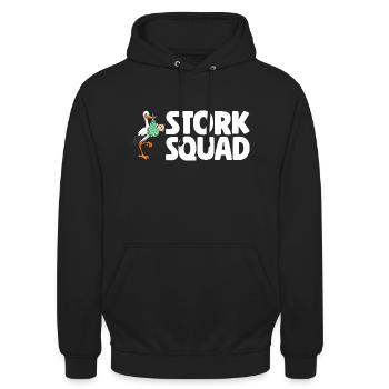 Stork Squad Labor & Delivery Nurse - Unisex Hoodie - Schwarz - Vorne - Alina (178cm) & Michal (187cm)