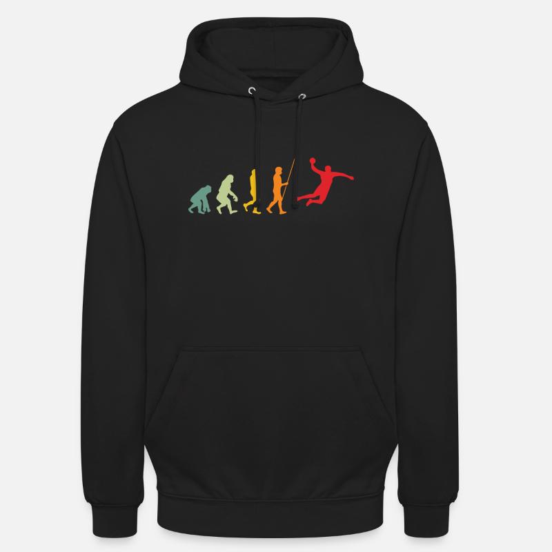 Handball Evolution Development Retro Unisex Hoodie