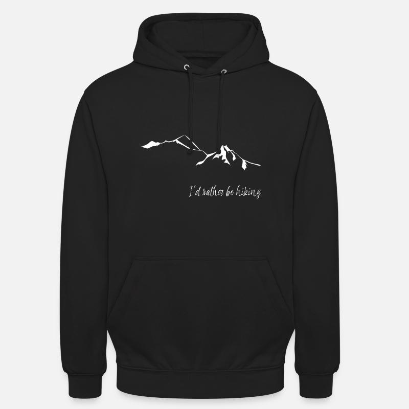 I'd rather be hiking leewarddesign - Sweat-shirt à capuche unisexe - noir